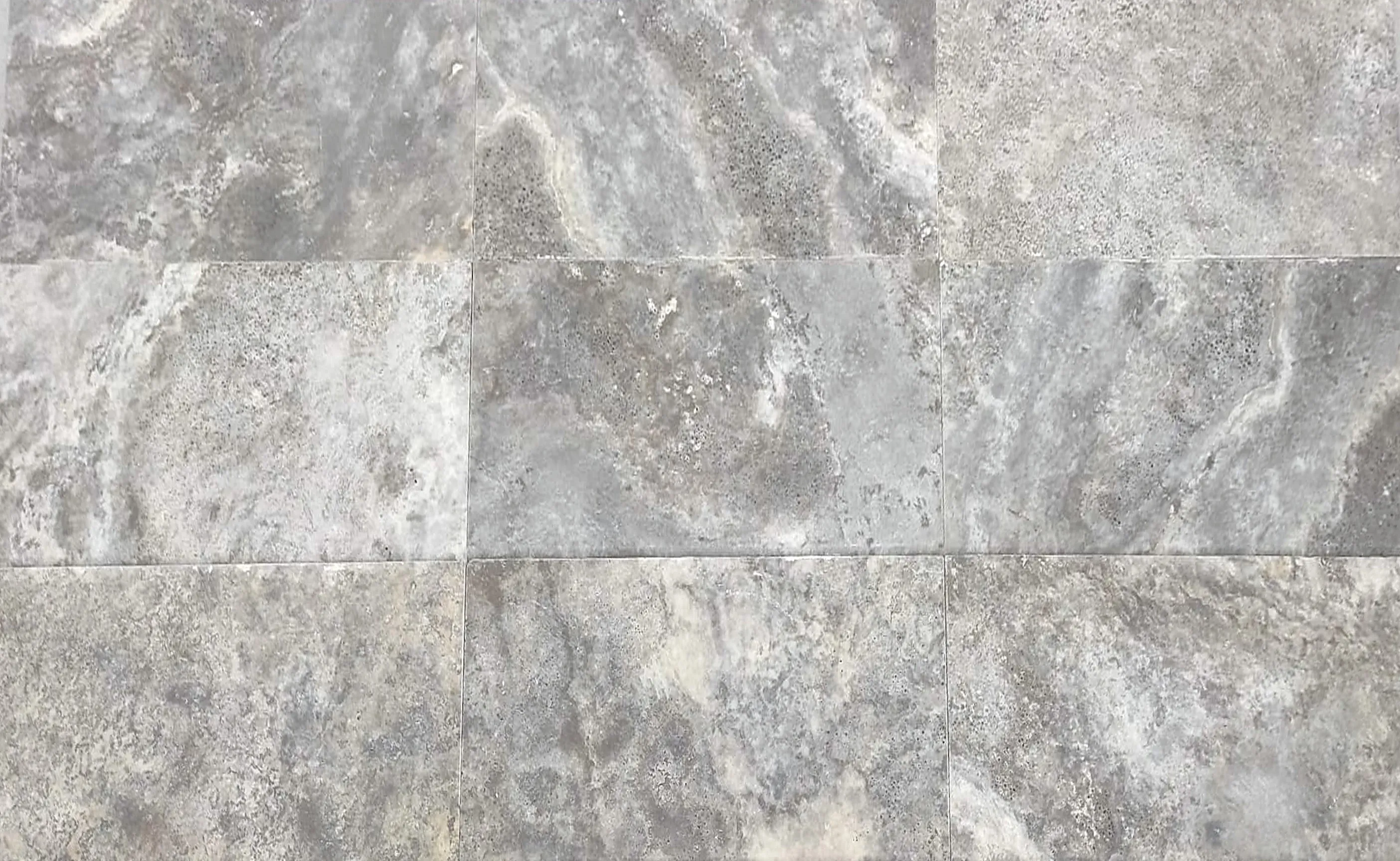 Silber-Travertin — Getrommelt (2/8)